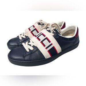 Gucci Ace black sneakers 6 men’s authentic leather rare